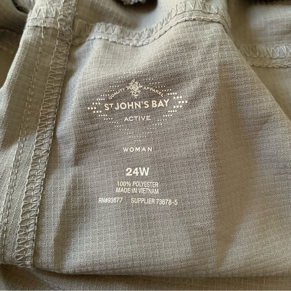 St. Johns Bay gray stop rip utility pants with multiple pockets plus size 24 - Picture 3 of 12